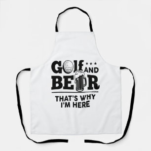 Delantal Golf y cerveza por eso estoy aquí