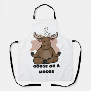Delantal Goose on the Moose Animal Funny