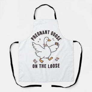 Delantal Goose preñado en el pájaro ganso del embarazo suel