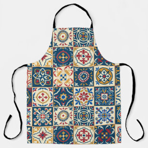 Delantal Gorgeous seamless pattern white colorful Moroccan,