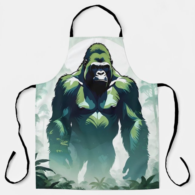 Delantal Gorila Vida Silvestre Naturaleza Animal Selva (Anverso)