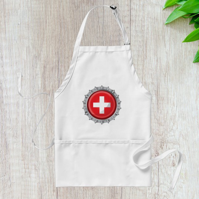 Delantal Gorra de frasco de bandera de Suiza (Subido por el creador)