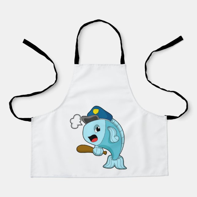 Delantal Gorra de Policía de Pesca (Anverso)