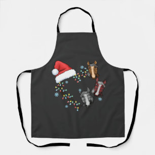 Delantal Gorra de Santa con caballos Ecuestre Santa Navidad
