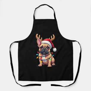 Delantal Gorra de Santa de luces de Navidad divertida de Bu