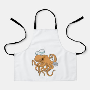 Delantal Gorra del chef Octopus Cook