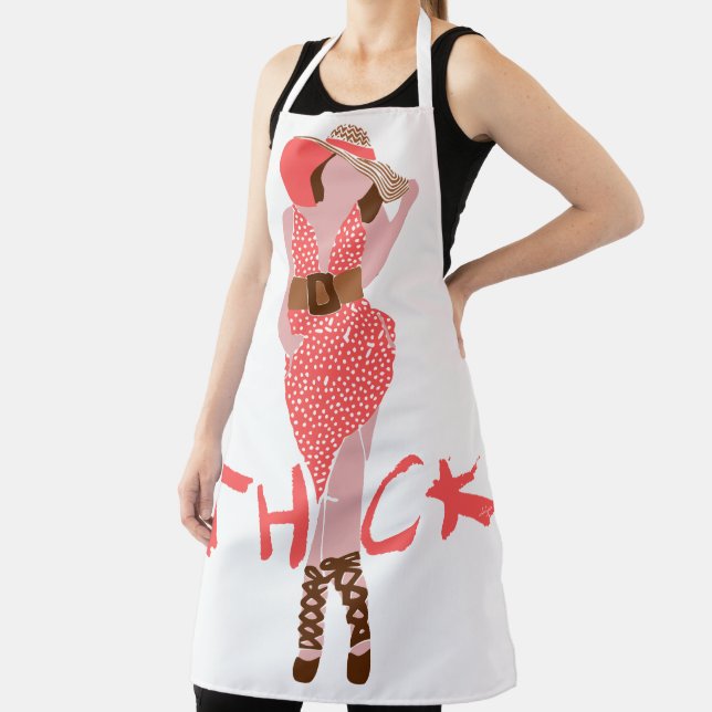 Delantal Gorra Sun Polka Dot Vestido Chick grueso (in situ)