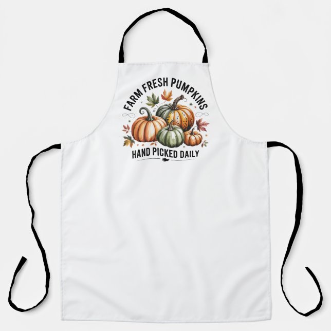 Delantal Gorras de Calabazas Frescas de Granja (Anverso)