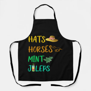 Delantal Gorras Horses Mint Juleps Derby Horse Carreras