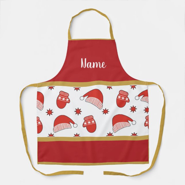 Delantal Gorras y Mitones Personalizados (Anverso)