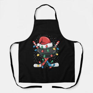 Delantal Gorrito Deportivo Navidad Hockey Santa Bola