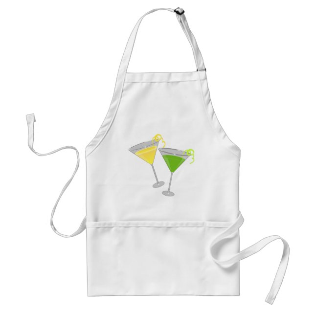Delantal Gota de limón y Apple verde Martini (Frente)