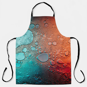 Delantal Gotas de agua en el panel de vidrio