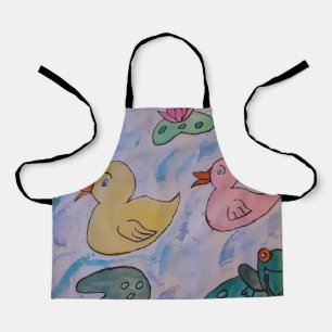 Delantal Gotas de lluvia en Ducklings Apron