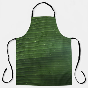 Delantal Gotitas de agua en hoja verde
