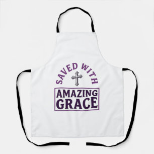Delantal Gracia Asombrosa Cruz Cristiana Vintage