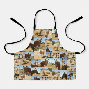 Delantal **"Gracia dorada: un Collage de fotos palomino"**