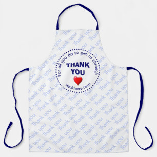 Delantal GRACIAS   Héroe de la salud   Personalizable AZUL
