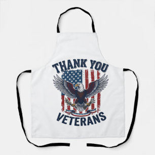 Delantal Gracias Veteranos Águila Patriótica Vintage