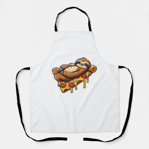 Delantal Graciosa comida en eslovaco pizza, Kawaii Animal L