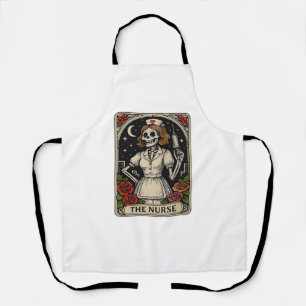 Delantal Graciosa enfermera Skeleton Tarot Card Enfermería