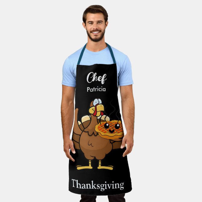 Delantal Graciosa idea de regalo de Thanksgiving Personaliz (Gastado)