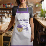 Delantal Graciosa tarta Kawaii Sprinkles Procrastibake<br><div class="desc">Cubierta Kawaii dulce y divertida Sprinkles Procrastibaking Apron - Esta divertidísima y adorable plataforma de quequitos kawaii es una absoluta "ganadora de tratos". En él se define el "Procrastibaking", que es el arte importante de hacer quequitos mientras se hace algo más. Una buena opción de regalo para quien le guste...</div>