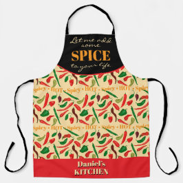 Delantal Graciosamente picantes pimientos rojos verdes