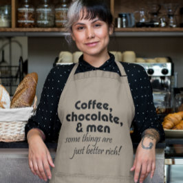 Delantal Graciosas mujeres café de manzano regalo de chocol
