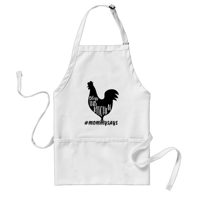 Delantal Gracioso arte de palabras de cocina Rooster Apron  (Frente)