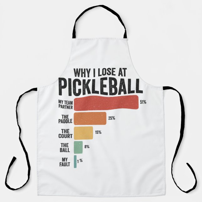 Delantal Gracioso baloncesto Dink Sport Por Qué Pierdo El B (Anverso)