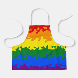 Delantal Gracioso Boho Resumen Bandera del Orgullo Gay Rain