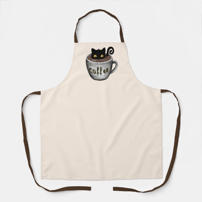 Delantal Gracioso café Cat Apron (Anverso)