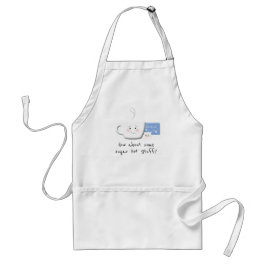 Delantal Gracioso café y Personalizado de azúcar