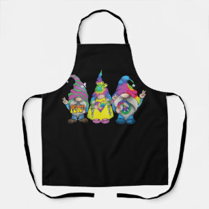 Delantal Gracioso cartel de paz de Hippie Gnome ama a los h