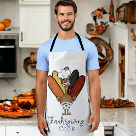 Delantal Gracioso cocinero de Acción de Gracias, boxeadores