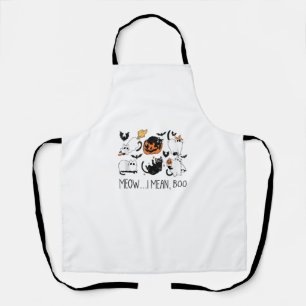 Delantal Gracioso gato lindo fantasma Halloween Meow me ref