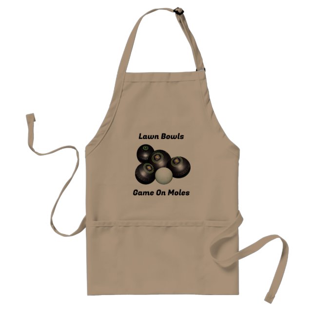 Delantal Gracioso juego de bolos de césped en M...., Apron (Frente)