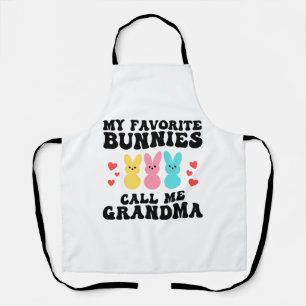 Delantal Gracioso, mis conejitos favoritos me llaman abuela