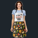 Delantal Gracioso modelo de comida de Acción de Gracias Coo<br><div class="desc">Divertido y genial delantal para hacer la cocina más divertida. Regalo personalizado para la familia y amigos que aman cocinar, cocinar y probar una nueva receta en la cocina. Personalizar la redacción para que se ajuste a su ocasión. Puede utilizar la Herramienta de diseño para cambiar aún más el tipo...</div>