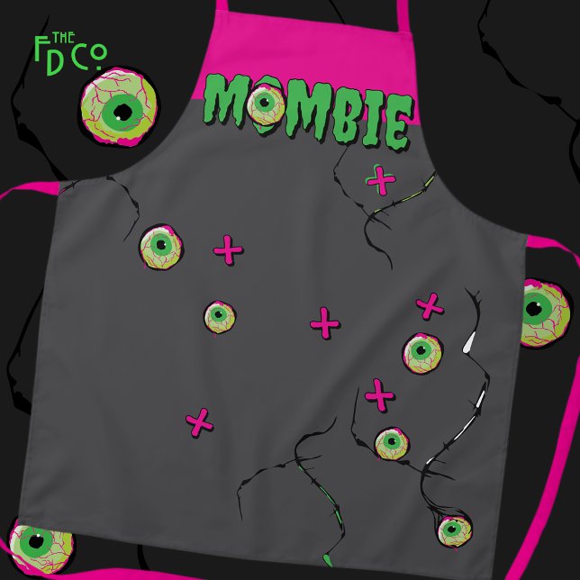 Delantal Gracioso Mombie Zombie Eyeball Poppin Funny’ (Subido por el creador)