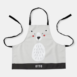Delantal Gracioso oso oso polar personalizado para niños