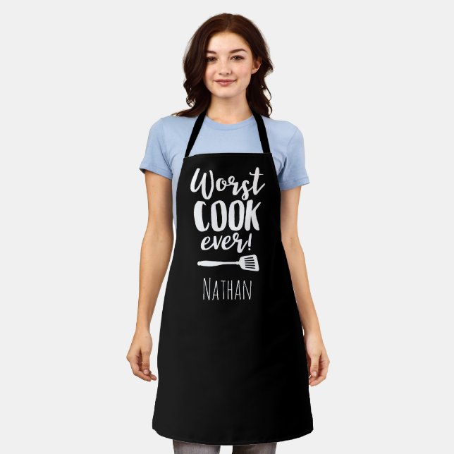 Delantal Gracioso Peor Cocinero Cada Chef Y Cook Cita (Gastado)