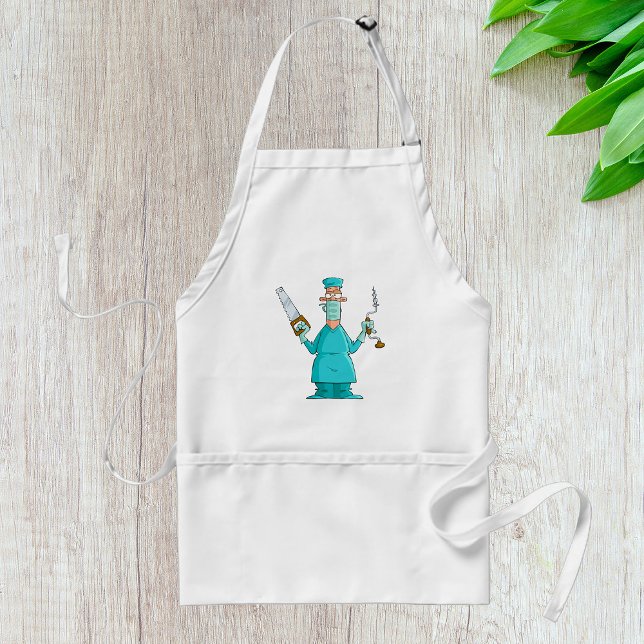 Delantal Gracioso Personalizado de Cirujano Humor Médico Gr (Subido por el creador)