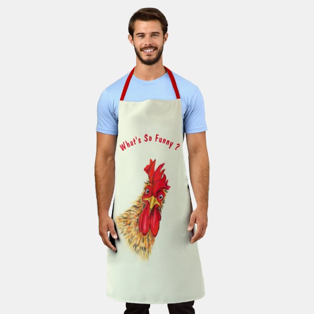 Delantal Gracioso regalo Apron de Rooster - Texto Personali (Gastado)