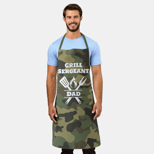Delantal Gracioso Sargento Grill Camo Apron (Gastado)