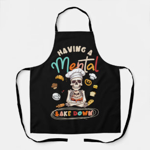 Delantal Gracioso Skeleton Baker Baking Lover Con Un Mental