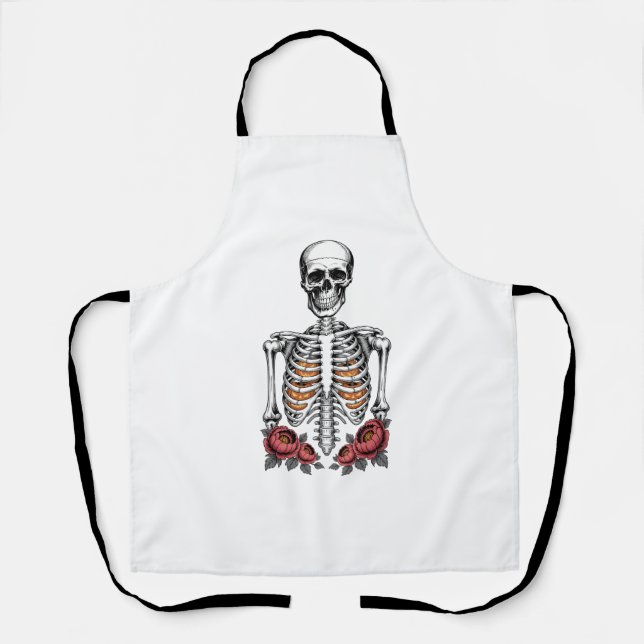 Delantal Gracioso Skeleton Pumpkin Fall (Anverso)