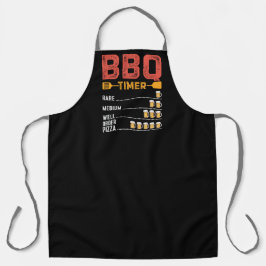 Delantal Gracioso Temporizador De Barbacoa Número De Cervez