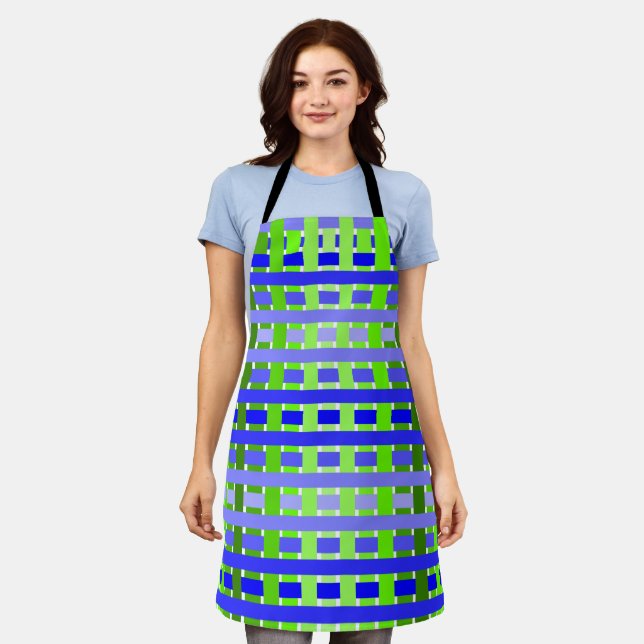 Delantal Gradiente azul trenzado (Gastado)